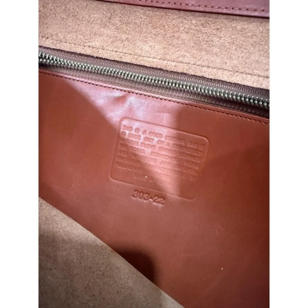 Vintage Coach Beekman Briefcase‎ 303-22 Burnt Orange Leather Messenger Bag Korea